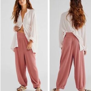 NWT Free People 'Better Days Ribbed Lounge Pant' by FP Beach in Mauve Size: XS